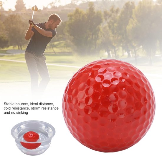 Drijvende Golfballen - Oefenballen Water - Golf Oefenen - Zinkt Niet - 4267 mm - Rood — afbeelding 5