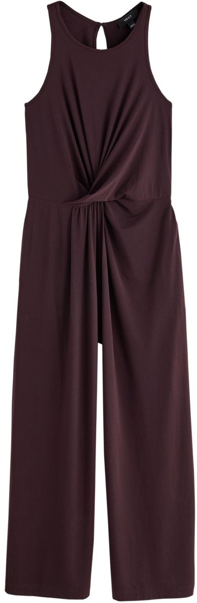 Next - Dames - Jersey jumpsuit met gedraaide taille - Tall - Bruin