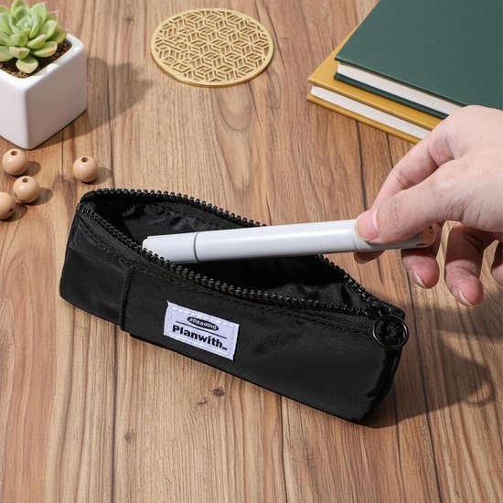 Elastische Pennenhouder - Pennenetui Notitieboek - Schrijfgerei Opbergen - Verstelbare Elastische Band - 19 x 6 cm - Zwart — afbeelding 4