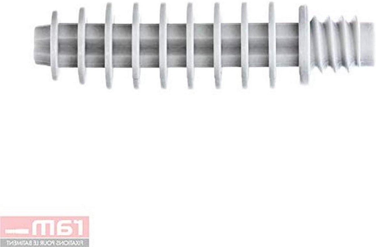 Ram Schroefsluiting - Nylon Bevestiging - Ommantelingen Bevestigen - Met Hamer In te Slaan - 8 mm - Wit