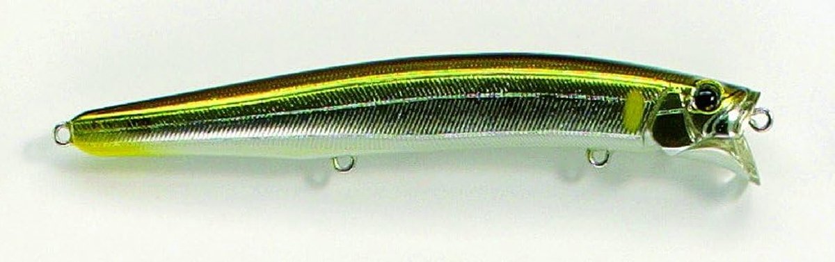 Drijvend Visaas - Kunstaas Vissen - Baars Vissen - Gemaakt in Japan - 128 mm 18 g - Goudkleurig