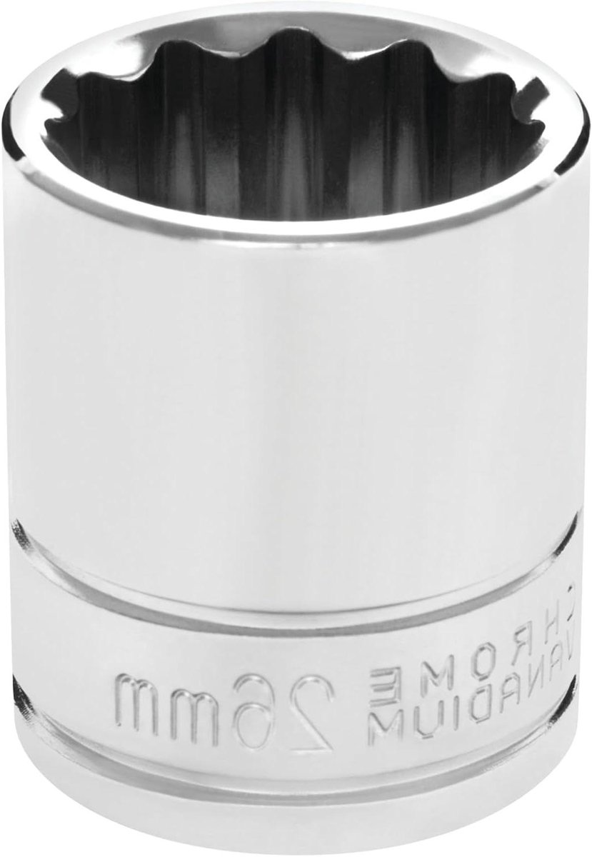 Dopsleutel 1/2 - Socket Dop - Auto Reparatie - 12-Kant - 26mm - Zilverkleurig
