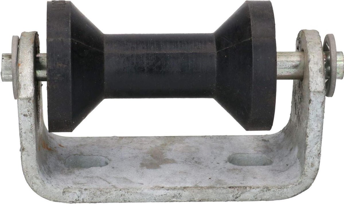 Boot Trailer Roller - Kielroller Dinghy - Boottrailer Onderhoud - Gegalvaniseerde Beugel - 135mm Breed - Zwart