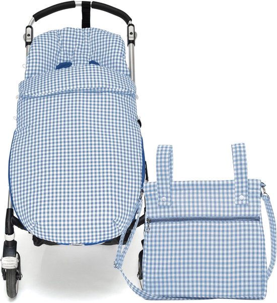 Voetenzak en Luiertas Set - Kinderwagen Accessoires - Baby Comfort - Handgemaakt Katoen - 95 x 53 cm - Rood — afbeelding 3