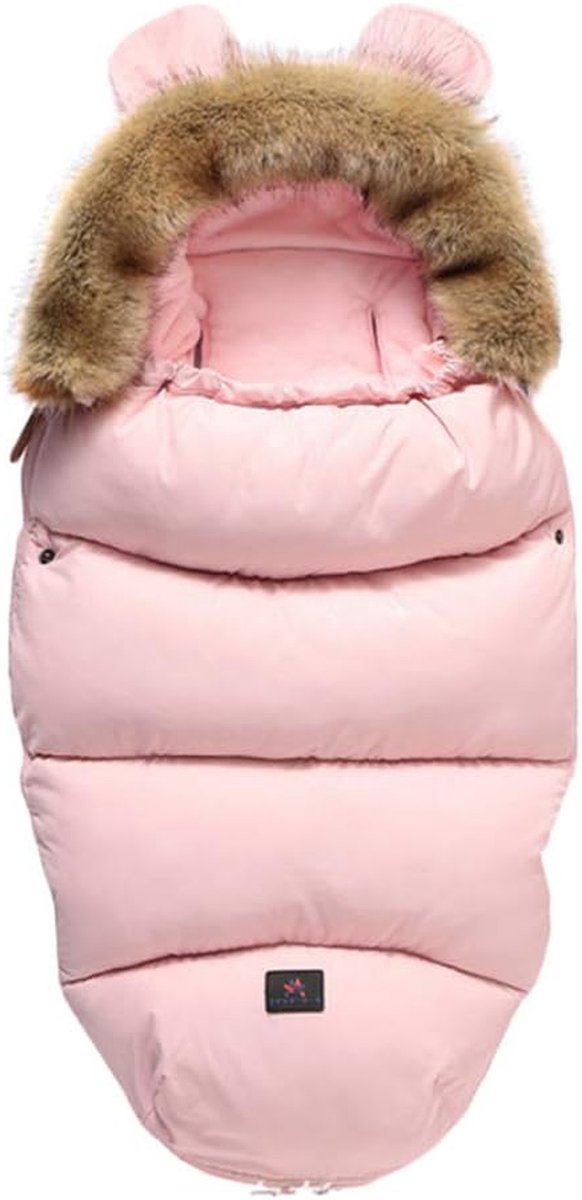 Baby Voetenzak - Wandelwagen Zak - Warm Buiten - Waterdicht Winddicht - 100x48 cm - Roze