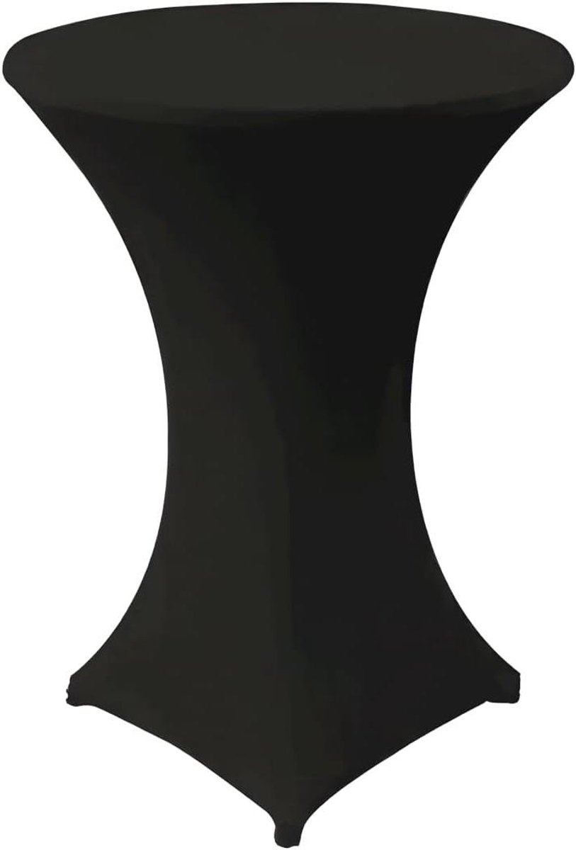 Statafelhoes - Biestrotafel hoes - Feestelijke decoratie - Stretchkwaliteit - Ø 70-72 cm - Zwart