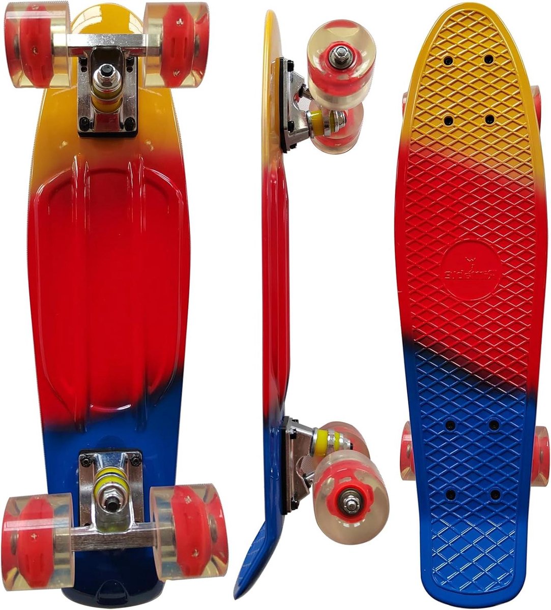 Mini Cruiser Skateboard Plastic Skateboard Soepel Cruisen Volledig Gemonteerd 22 inch