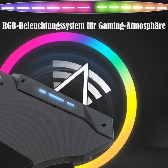 Gaming bureau - Speeltafel bureau - Gaming setup - Stabiele Z-vormige constructie - 120 x 60 cm - Zwart — afbeelding 3