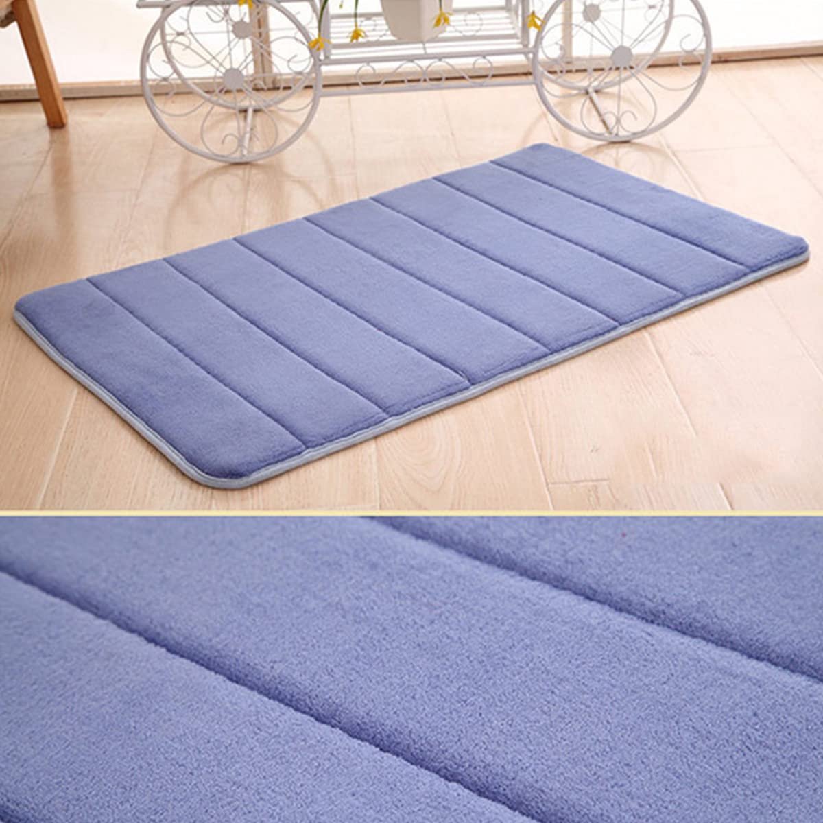 Badmat Memory Foam Zachte Badmatten Antislip Absorberende Badkamer Tapijten Rubber Back Runner Mat voor Keuken Badkamer Vloeren Roze50x120cm
