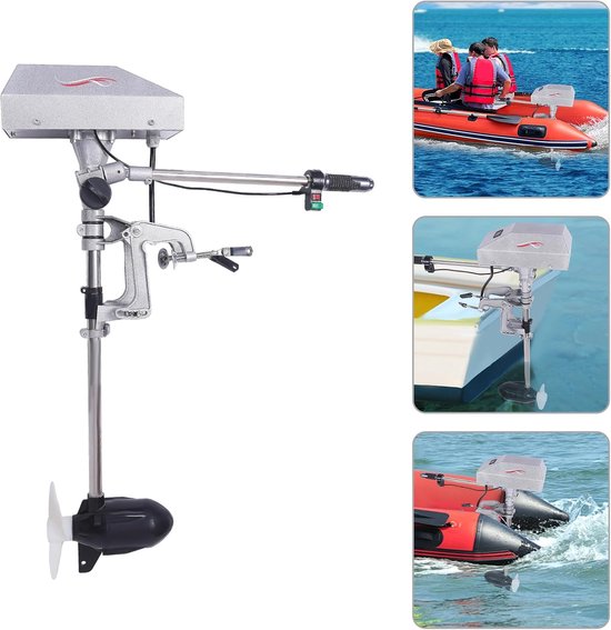 Krachtige Elektrische Buitenboordmotor 12-24V Trolling Motor voor Boten tot 4.5m — afbeelding 4