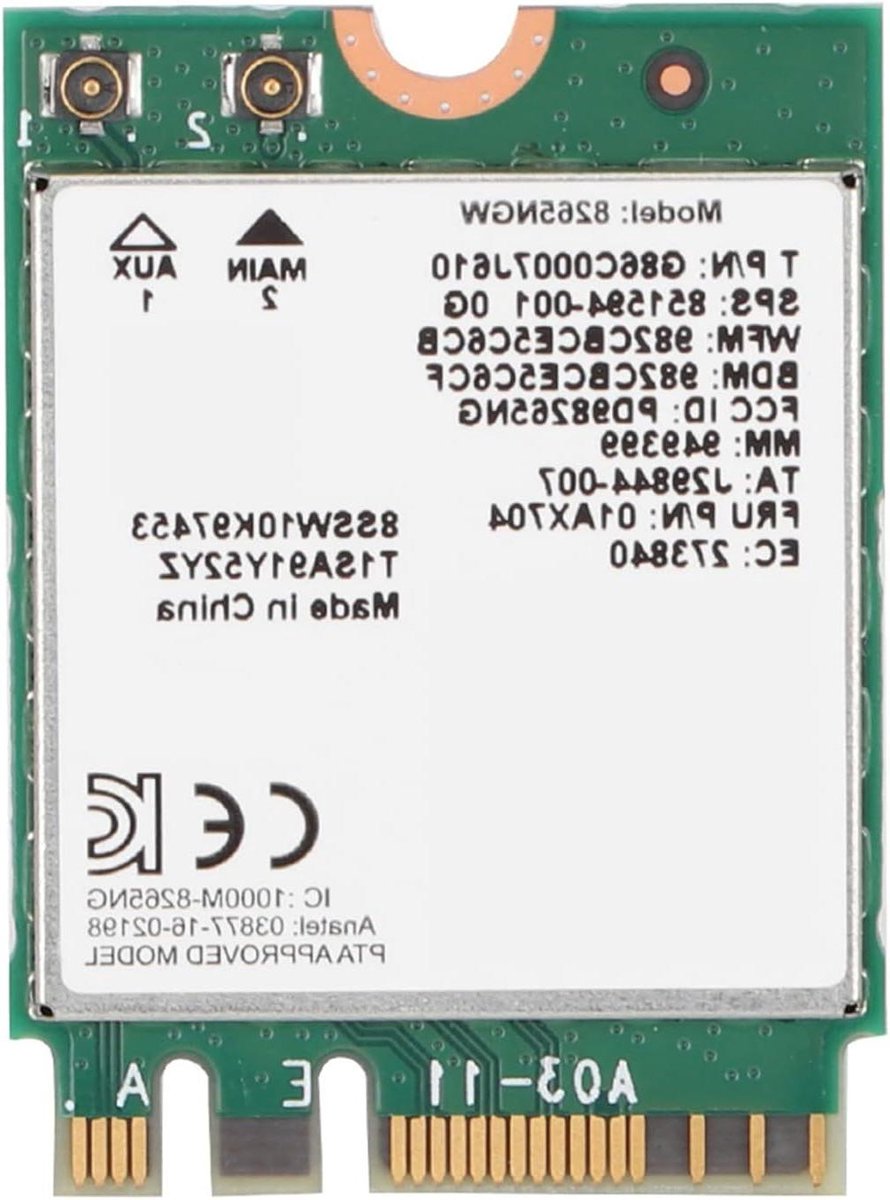 Draadloze Netwerkkaart - Wifi Bluetooth Kaart - Snelle Internetverbinding - Dual Band 2.4/5GHz - 3x2.2x0.2 cm - Groen