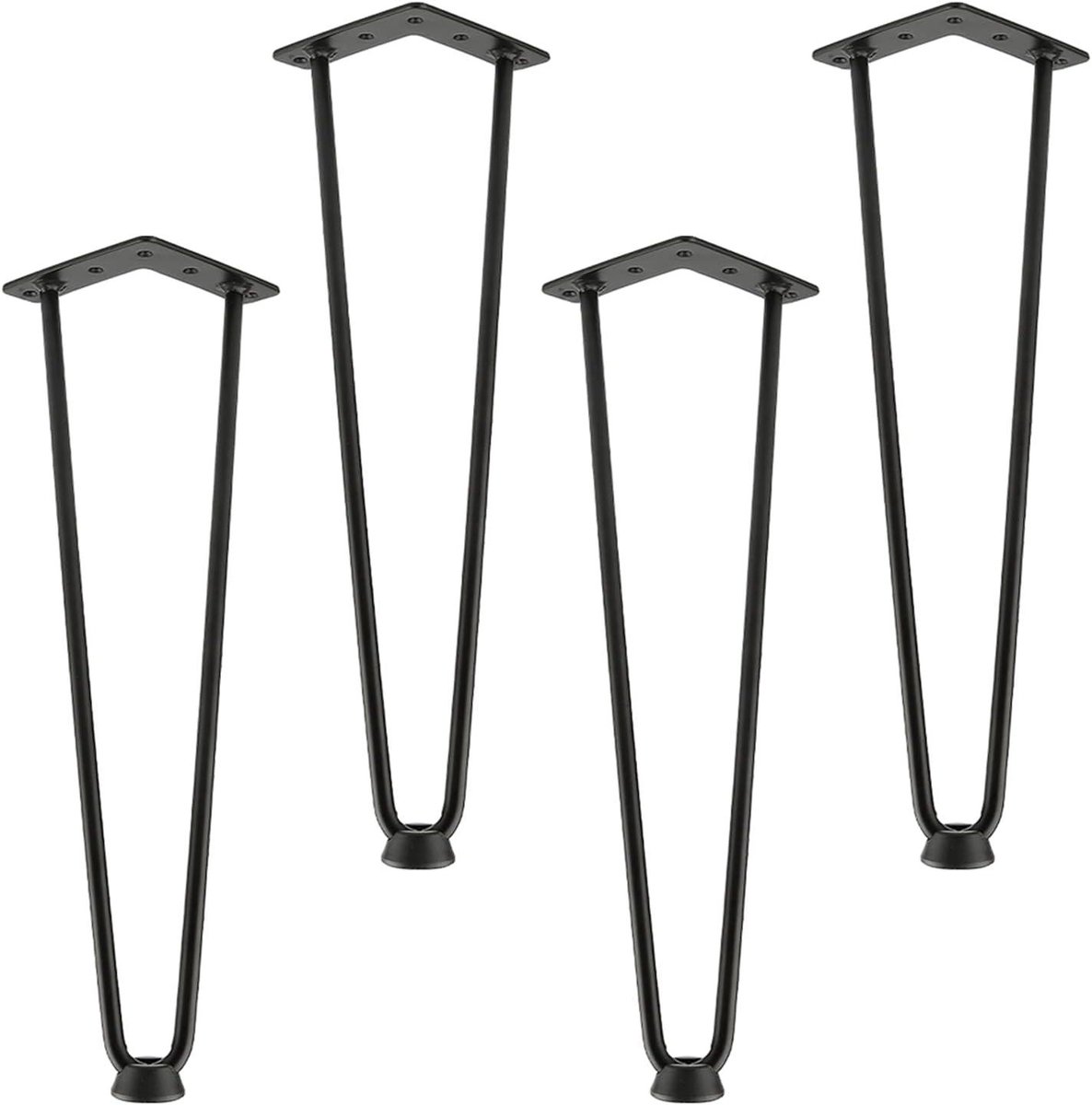 Hairpin Poten - Tafelpoten Set - Tafels Maken - Klassiek Ontwerp - 50 cm - Zwart