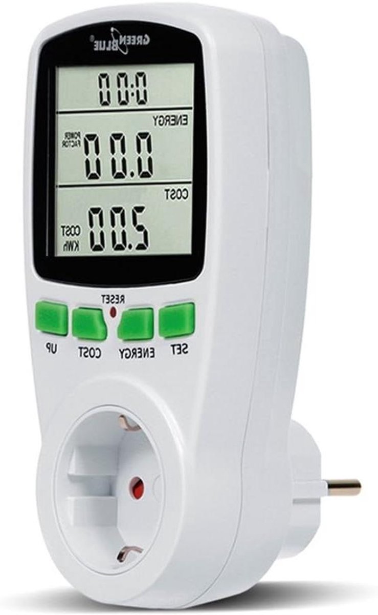 Energiemeter Stroomverbruik Meter voor 230V Aansluiting Wit