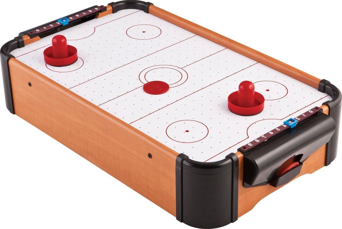 Air Hockey Tafelblad - Mini Airhockey - Spelplezier - Compact en Draagbaar - 56 cm - Multicolor
