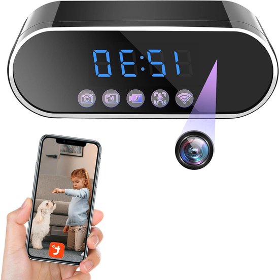 Verborgen Mini Spy Camera 1080P HD met Nachtzicht en 5G/2.4G Wifi voor Binnenbewaking van Merkloos — afbeelding 2