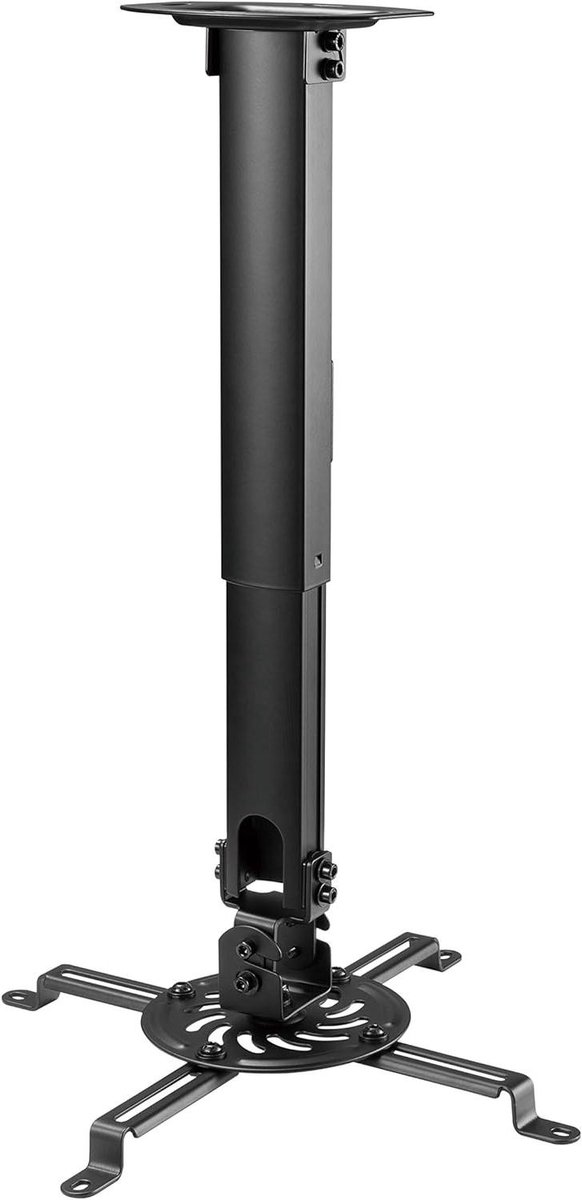 Universele Plafondhouder - Projector Beugel - Thuisbioscoop Creëren - In Hoogte Verstelbaar - 380-580 mm - Wit