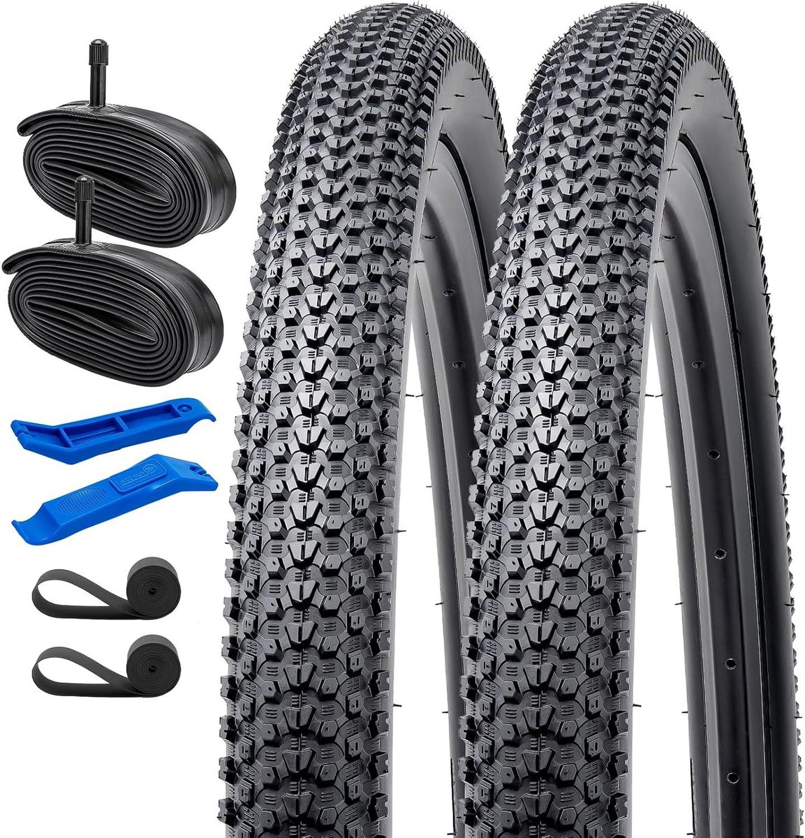 Fietspomp Set - Banden Binnenbanden - Buiten Fietsen - Duurzaam Rubber - 27.5 Inch - Zwart