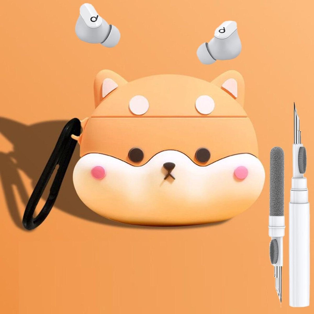Oordopjes Hoesje - Cartoon Cover - Bescherming Dragen - 3D Siliconen Design - 13.9 x 9.8 cm - Corgi