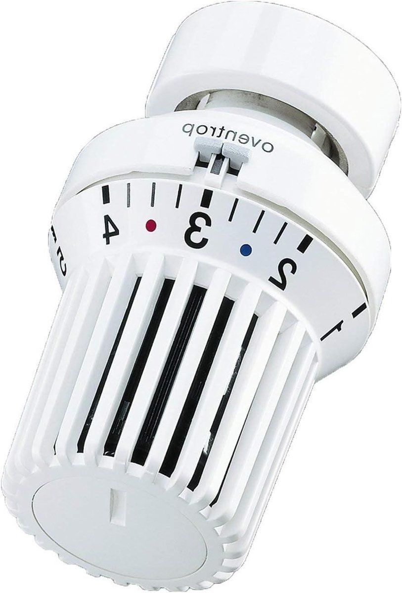 Thermostaatkop - Regelknop - Verwarming Instellen - Met Nulstand - M 30x15 - Wit