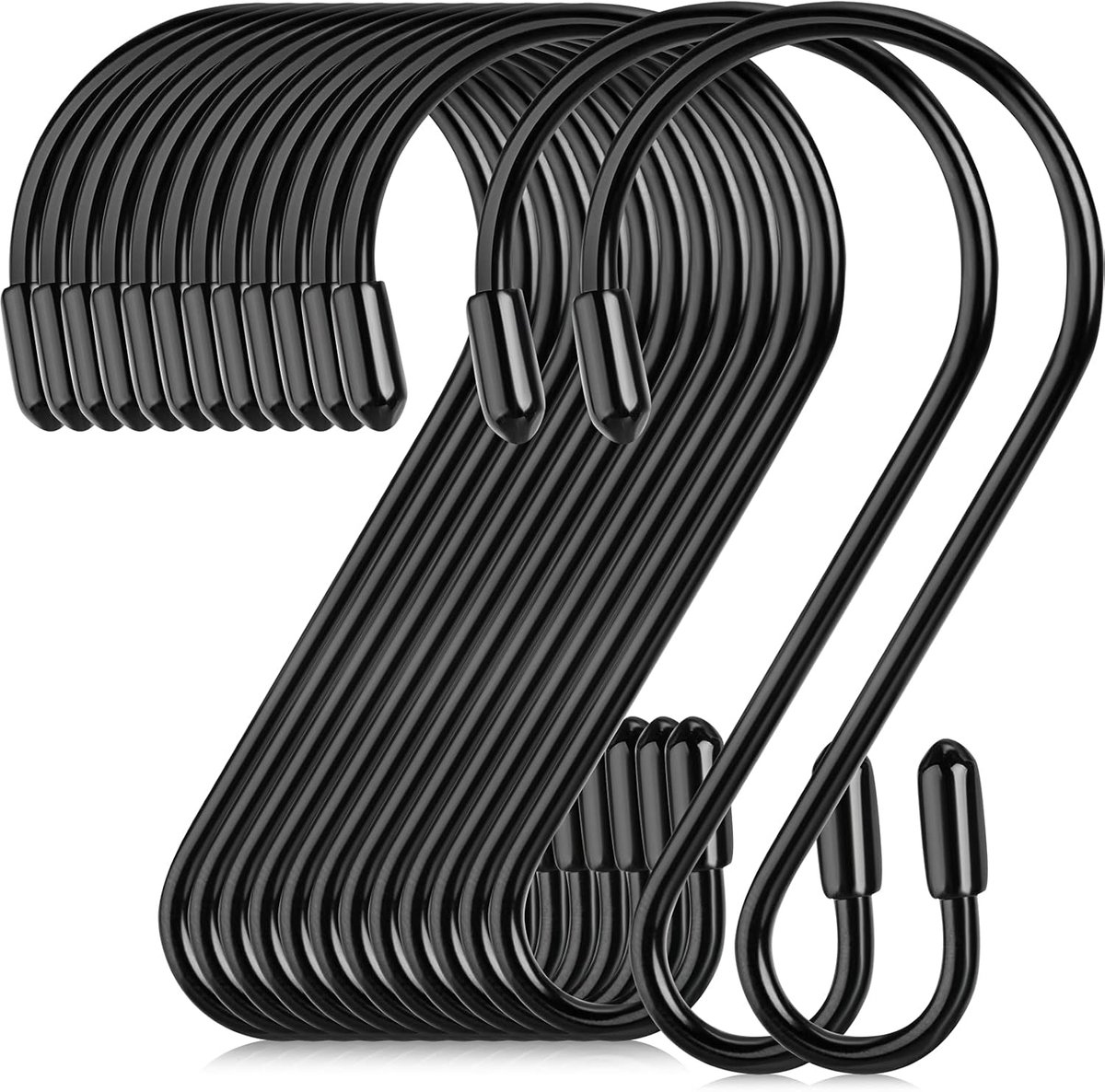30 stuks S-vormige haken, voor ophangen, 3,14 inch (ongeveer 8 cm) zware S-vormige haken,