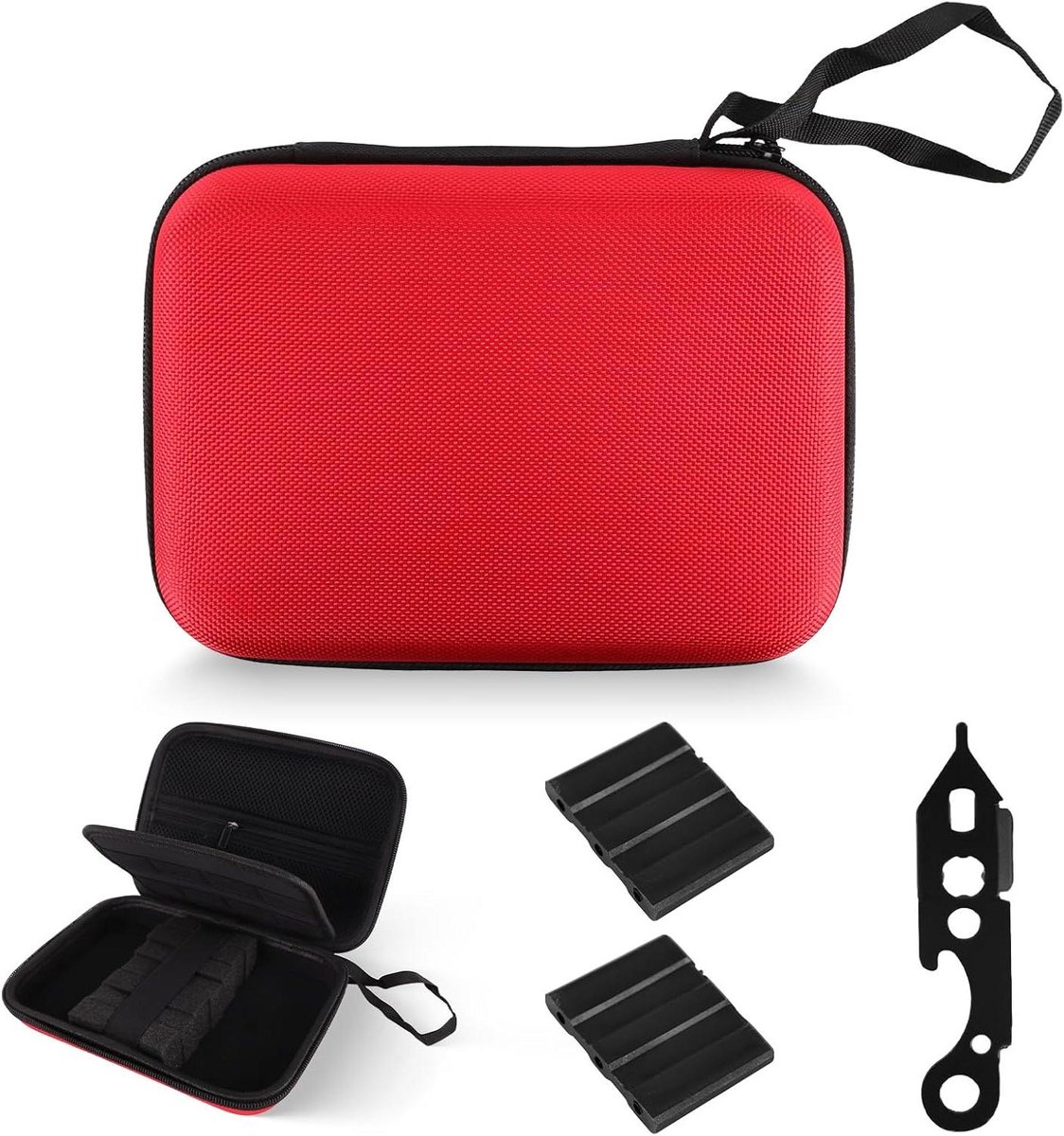Darts Opbergkoffer - Darttas Darts Houder - Darts Organiseren - Harde EVA Bescherming - 20x14x5 cm - Rood