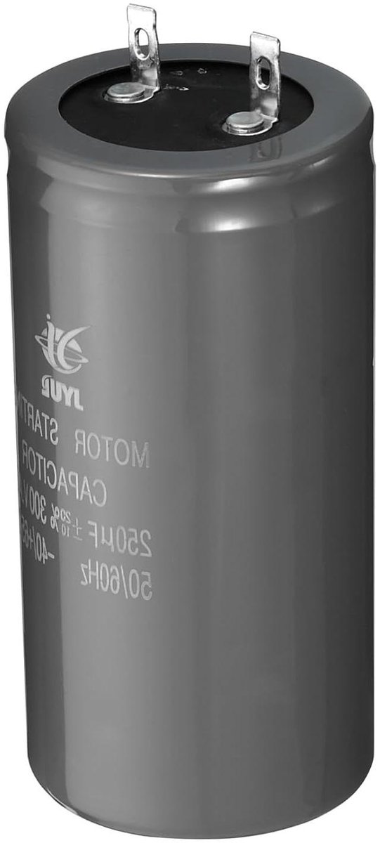 Startcondensator Motor - Motorcondensator Condensator - Motor Starten - Aluminium Behuizing - 250uF 300V - Grijs