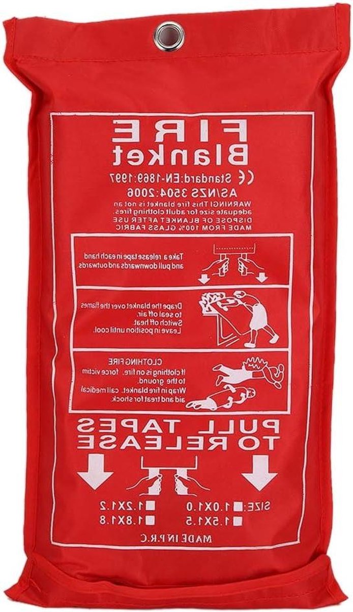 Branddeken Noodgeval - Branddoek Vuurdeken - Brandjes Blussen - Vlamvertragende Glasvezel - 1MX1M - Wit