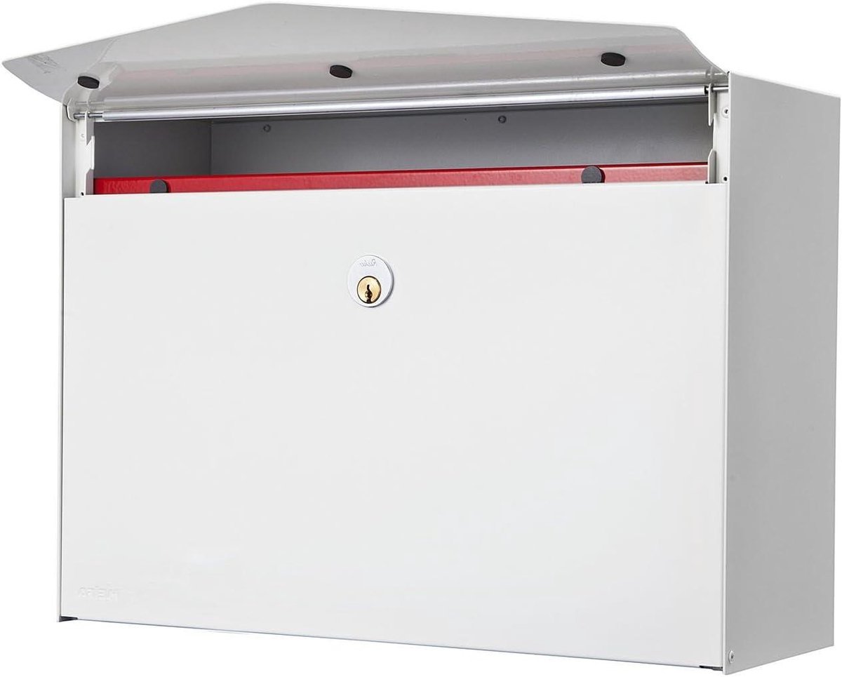 Muurbrievenbus - Brievenbus - Post Ontvangen - Envelop Vorm - H 312 x B 430 cm - Rood