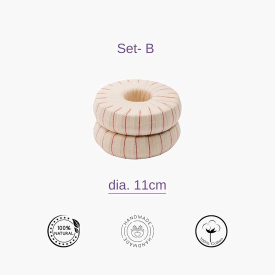 Yoga Hulpmiddelen Set - Yoga Donuts Iyengar - Houding Corrigeren - Ontworpen Door Yoga Meester - 10 Stuks 5 Maten — afbeelding 4