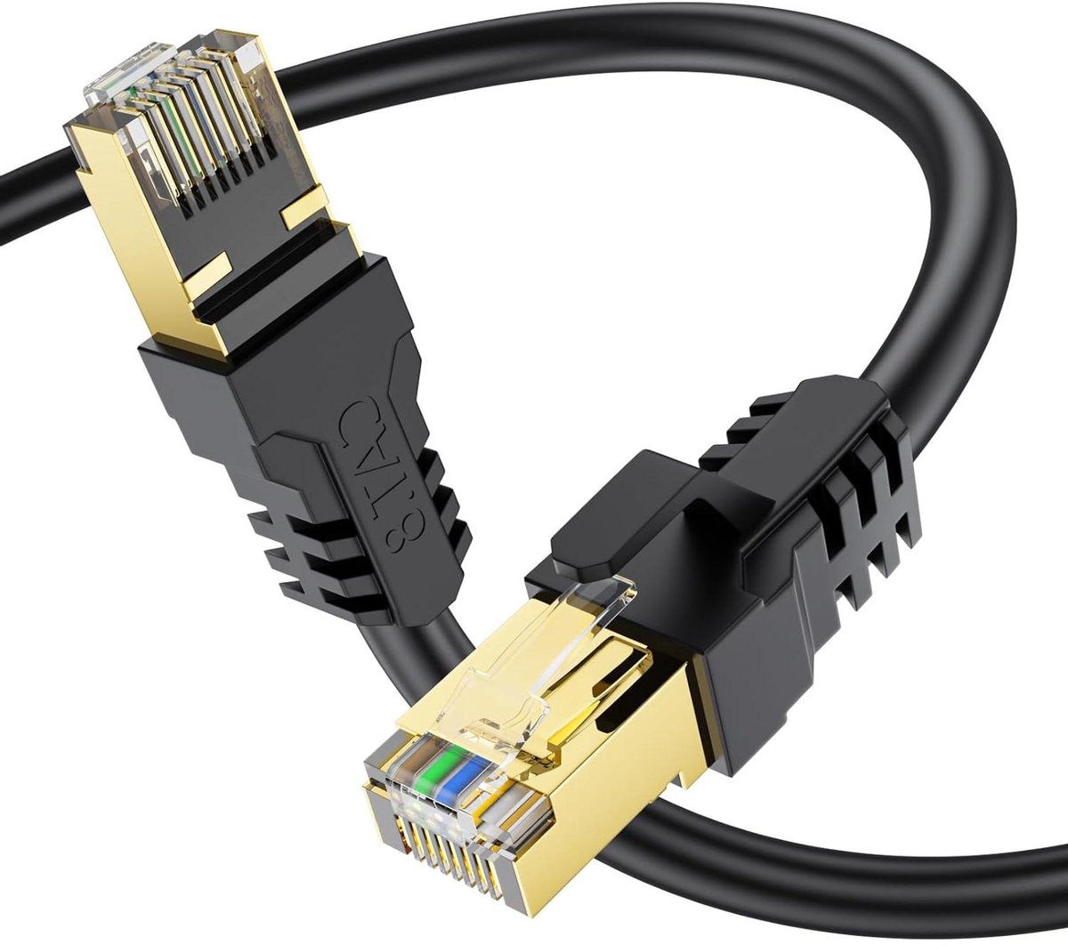 Ethernet Kabel - Netwerkkabel LAN - Snelle Internetverbinding - Dubbel Afgeschermd - 2 meter - Zwart