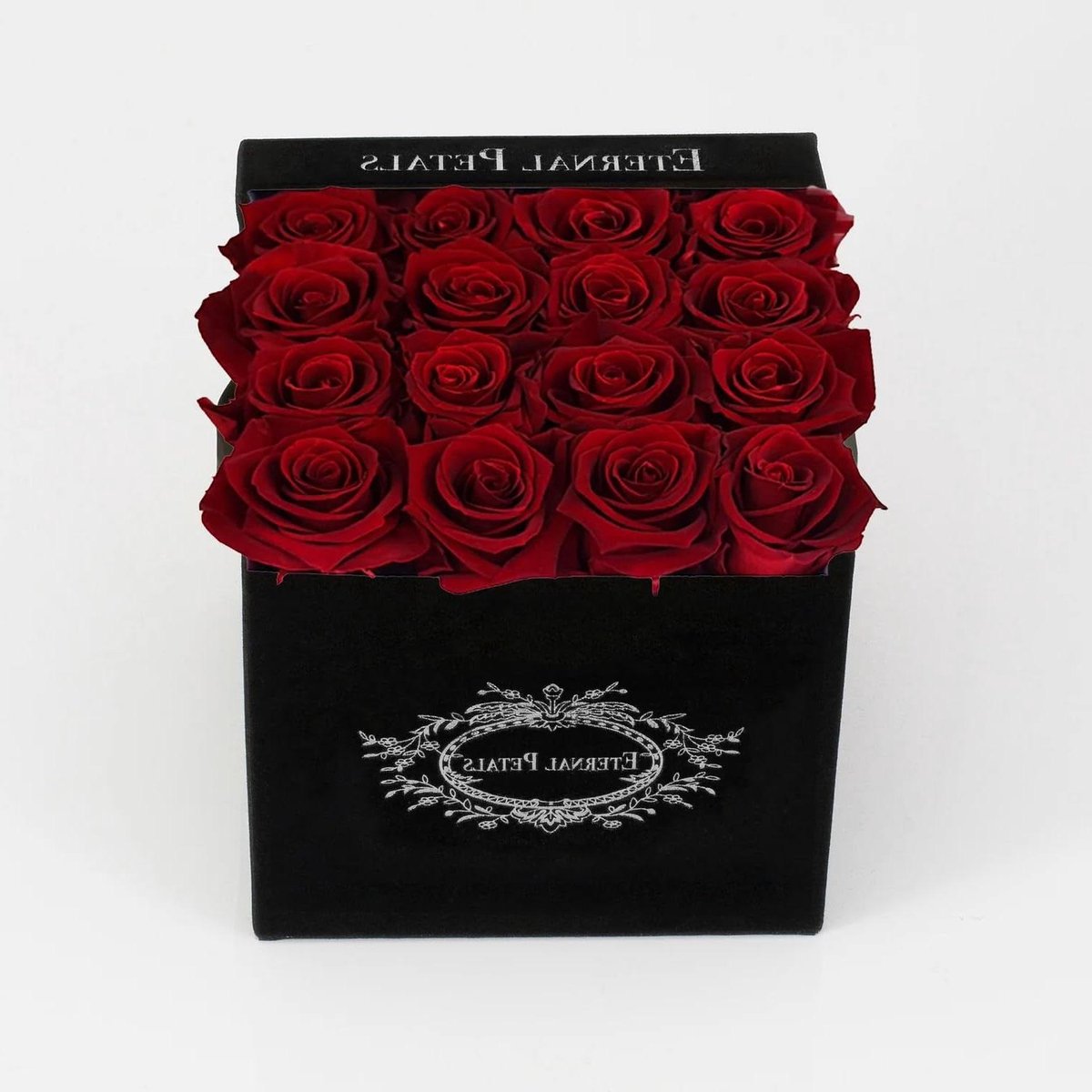 Eeuwige Rozen - Geconserveerde Bloemen - Decoratie Huis - Onderhoudsarm - 18x18x18 cm - Diep Rood