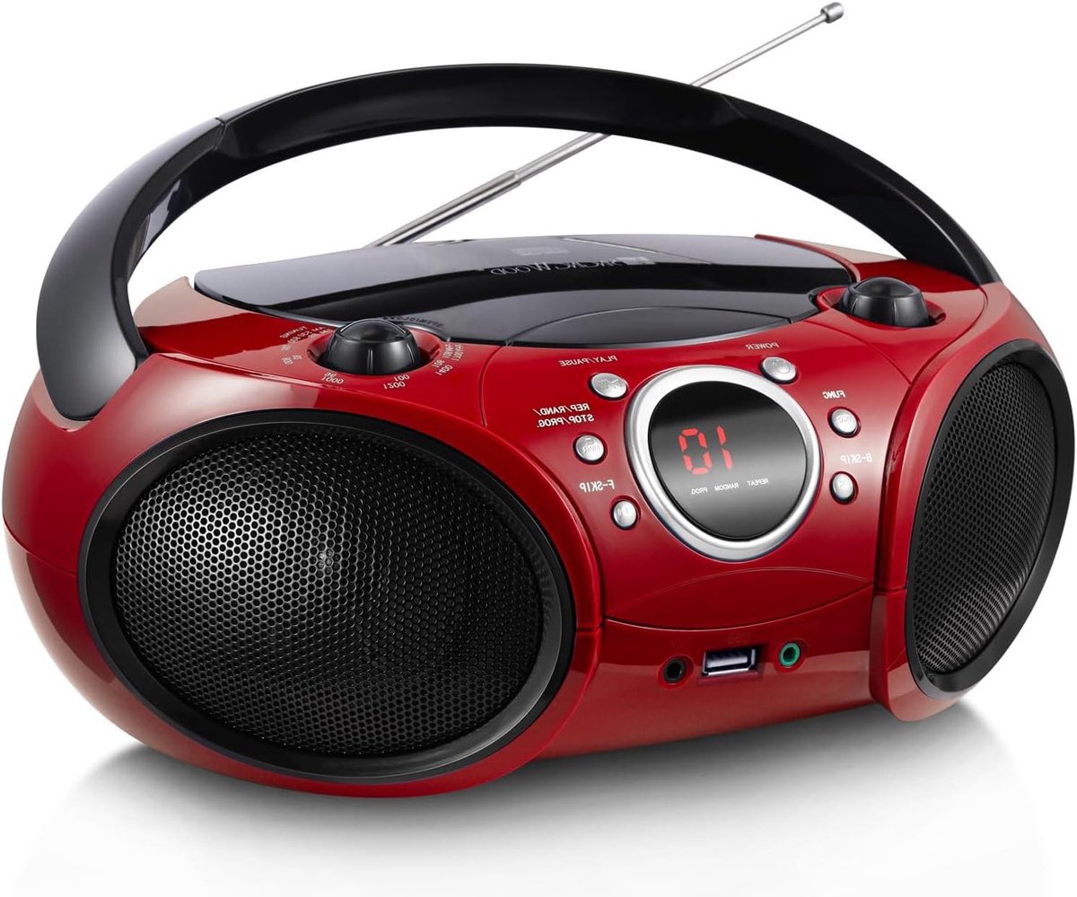 Draagbare CD Speler - Boombox Radio - Muziek Luisteren - Bluetooth en Aux Ingang