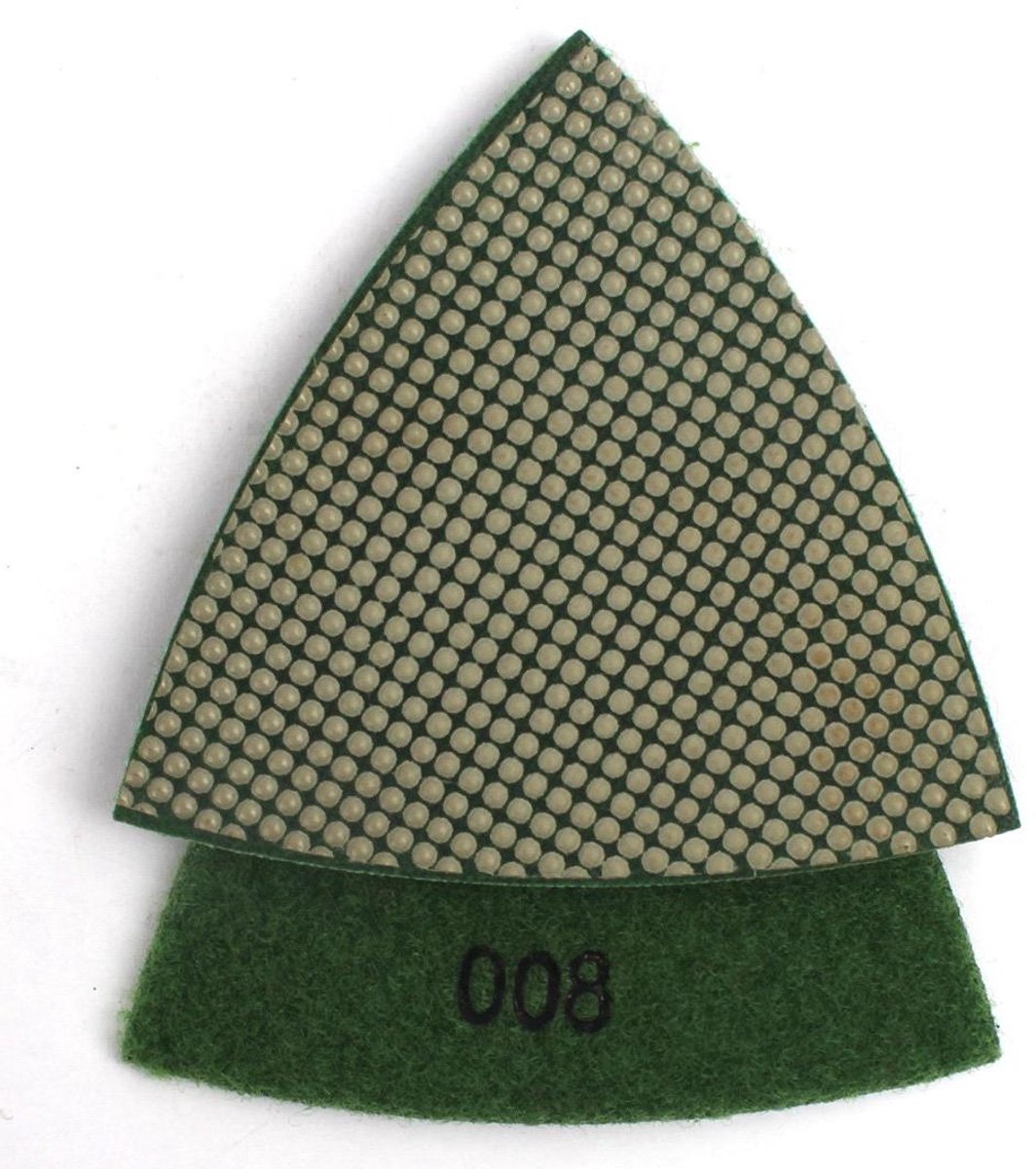 Driehoekige schuurpads - Polijstpads Schuurpapier - Steen polijsten - Grit 800 - 3 inch - Wit