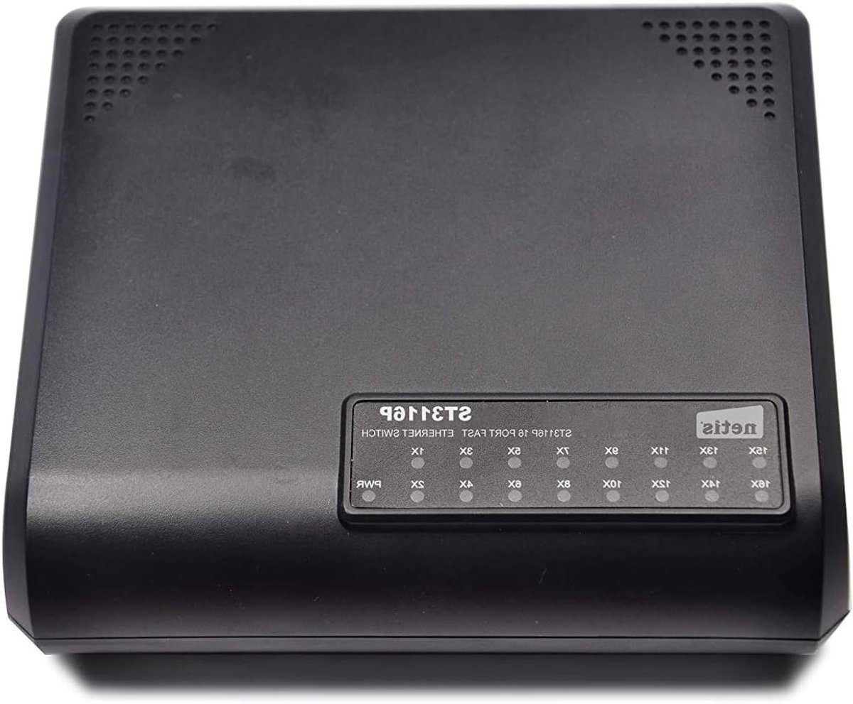 Ethernet Switch - Netwerk Switch - Netwerk Uitbreiden - 16 Poorten - 100MBps - Zwart