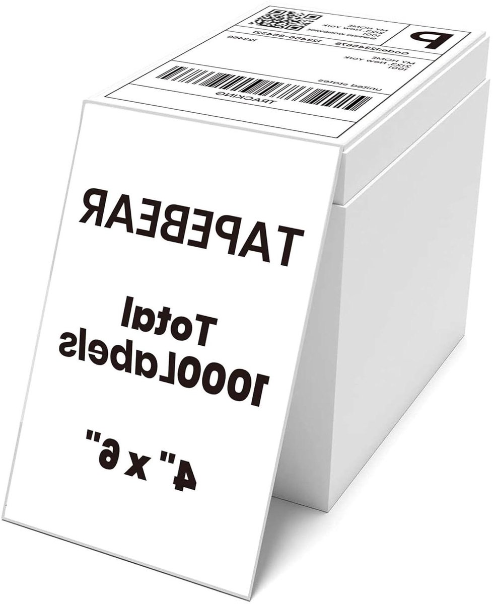 Thermische Labels - Verzendstickers - Pakketten Verzenden - Waterdicht Krasbestendig - 10x15 cm 1000 Stuks - Wit