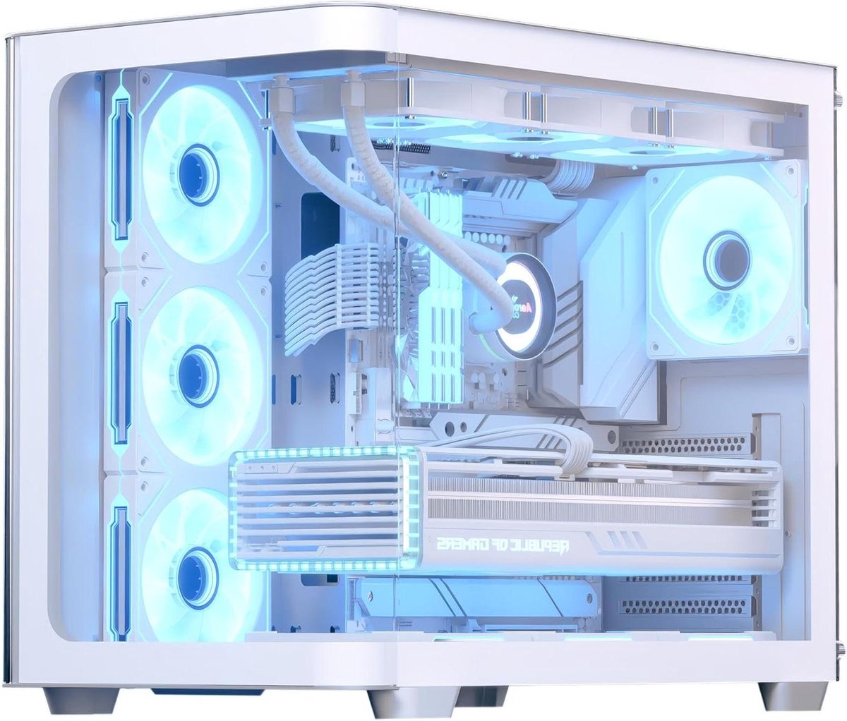 PC Behuizing Midi Toren - Computerkast ATX - Componenten Beschermen - Gehard Glazen Paneel