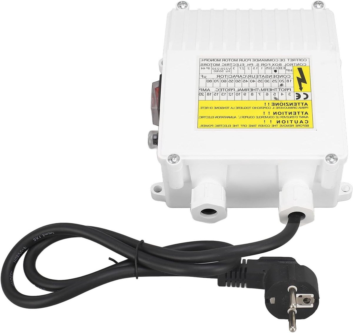 Pomp Controlekast - Dompelpomp Schakelaar - Automatische Watertoevoer - Ingebouwde Thermische Beveiliging - 220V - Zwart