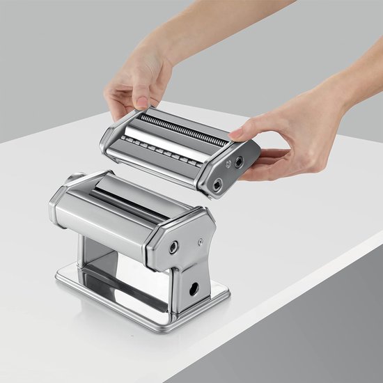 Pastamachine RVS - Pastaroller Lasagne - Zelf Pasta Maken - 7 Dikte Instellingen - 20 x 20 x 15 cm van Pastamachine — afbeelding 2
