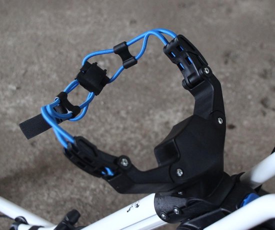 Golftrolley - Golfkar - Baan vervoeren - 360 graden voorwiel - 74 x 30 x 30 cm - Blauw wit — afbeelding 4