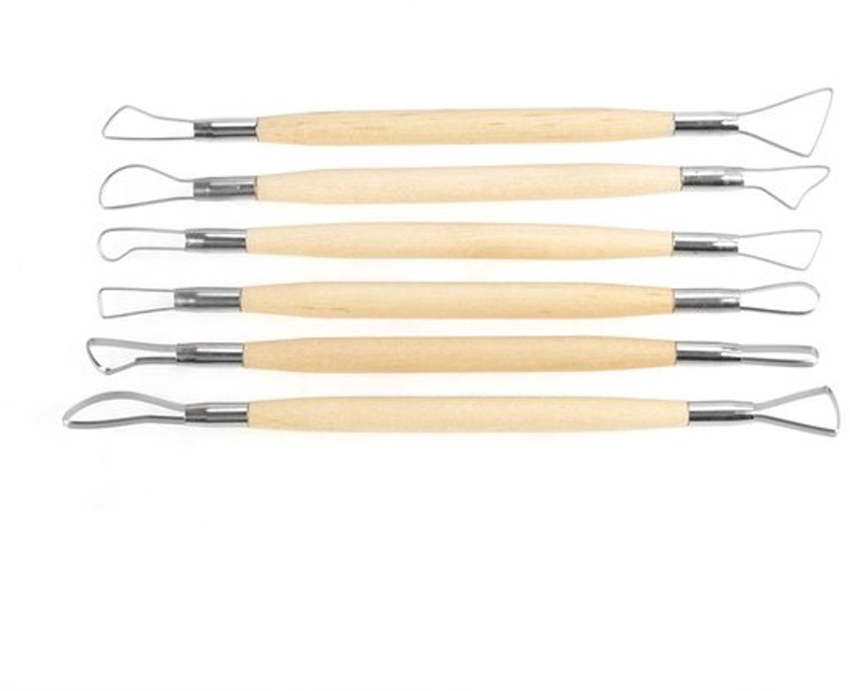 Aladdien - Aardewerk Clay Sculpting Gereedschap - Houten Handvat - 6