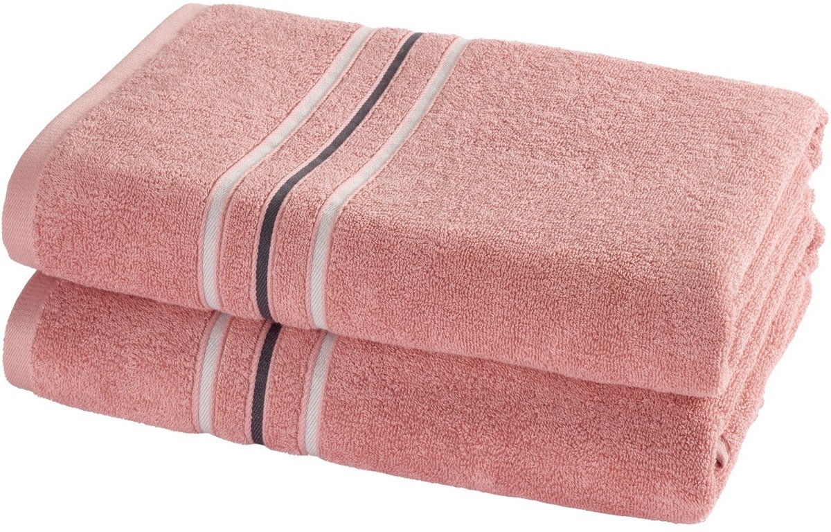 Moodit Douchelaken Empress Vieux Rose - set 2 st. - 70 x 140 cm - 100% Katoen