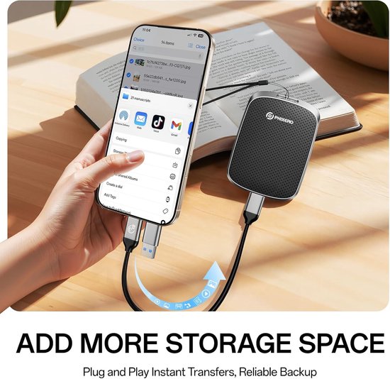 Externe SSD - Draagbare Opslag - Snelle Data Overdracht - Hoge Snelheid - 1TB - Zwart — afbeelding 5