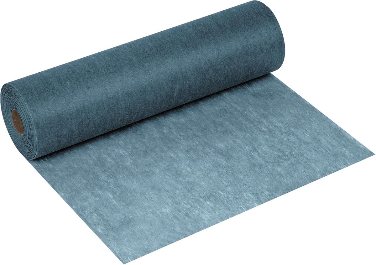 Vlies tafelloper, 30 cm x 30 m, decoratieve tafelloper, elegante stoffen decoratie voor verjaardagen, bruiloften, feesten en tafels (grijs-blauw)