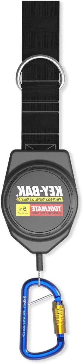 Intrekbare Tool Tether - Gereedschap Lanyard - Veilig Gereedschap - ANSI Gecertificeerd - 25 kg. Capaciteit - Zwart