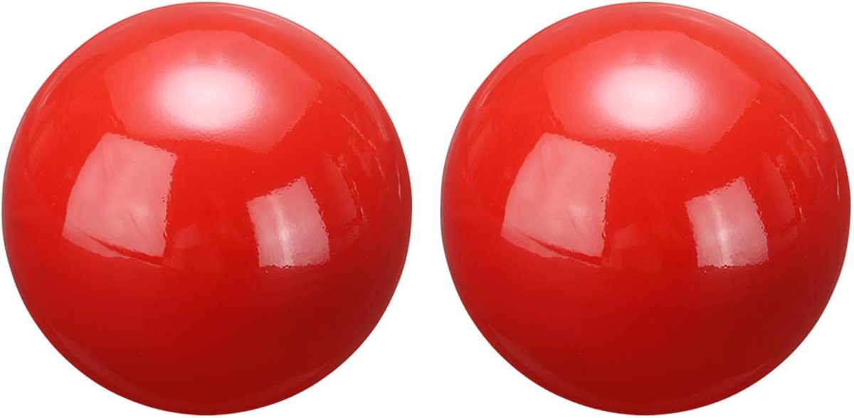 Decoratieve bal, 2 stuks, 51 mm, tuinbal, gepolijste holle bal, naadloze roestvrijstalen ballon, zachte spiegelballon, rood