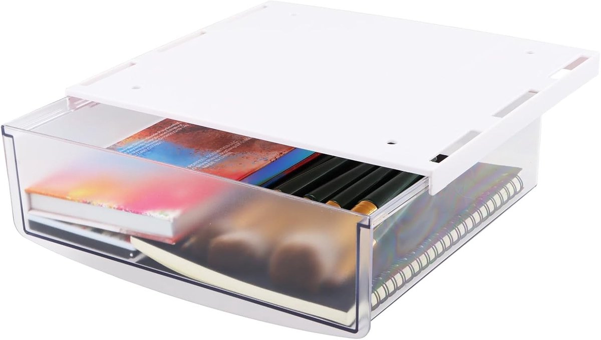 Onderbouw Lade 24 x 21 x 7 cm - Verborgen Opbergdoos, Organizer voor Bureau, School en Thuisgebruik