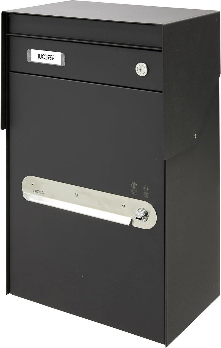 Pakketbox Staal - Brievenbus Pakketten - Pakketten Ontvangen - Dubbele Deuren - 42 x 30 x 19 cm - Zwart