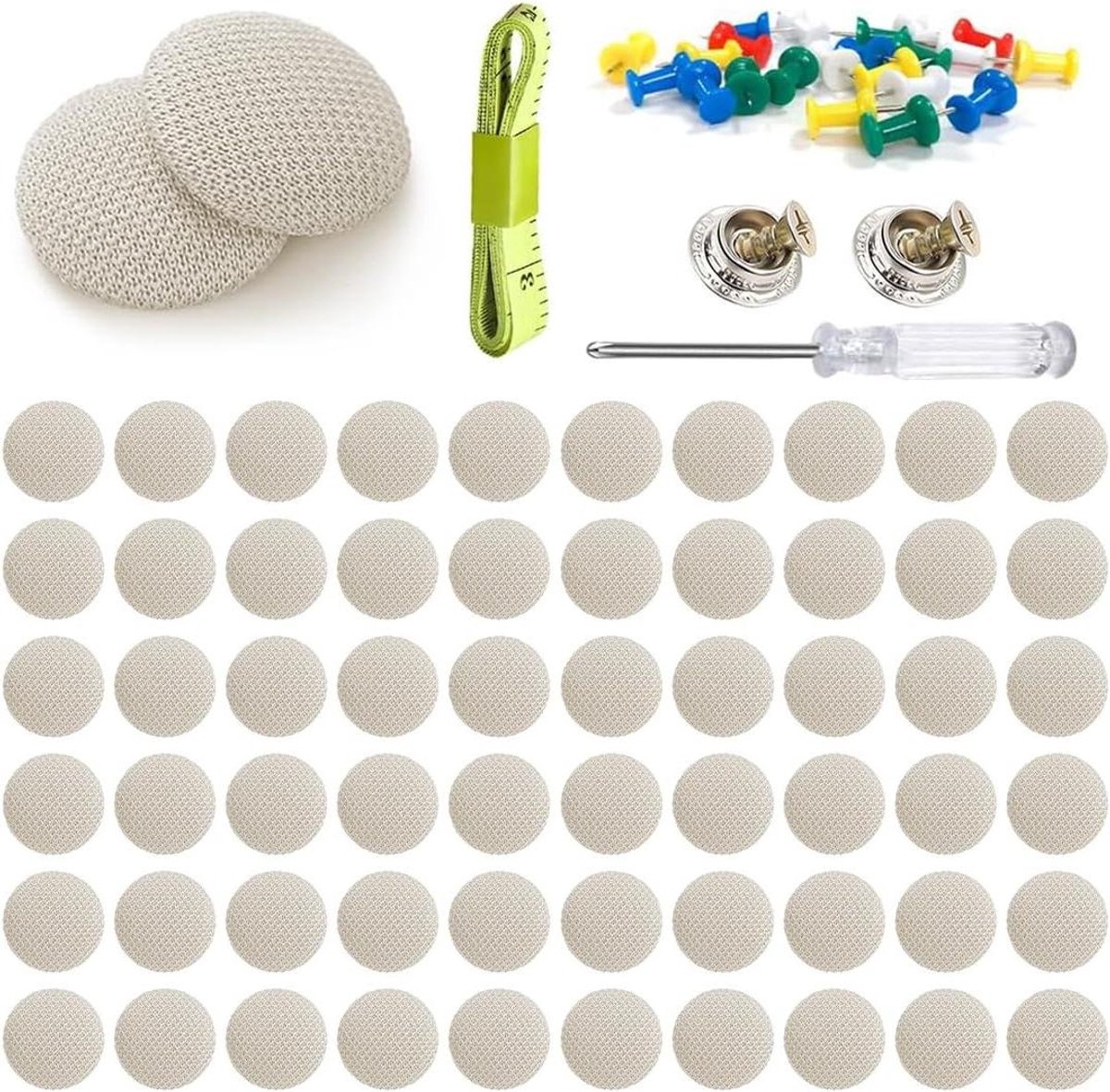 Dakhemel Reparatie Set Beige - 65 Stuks Klinknagels voor Auto Interieur