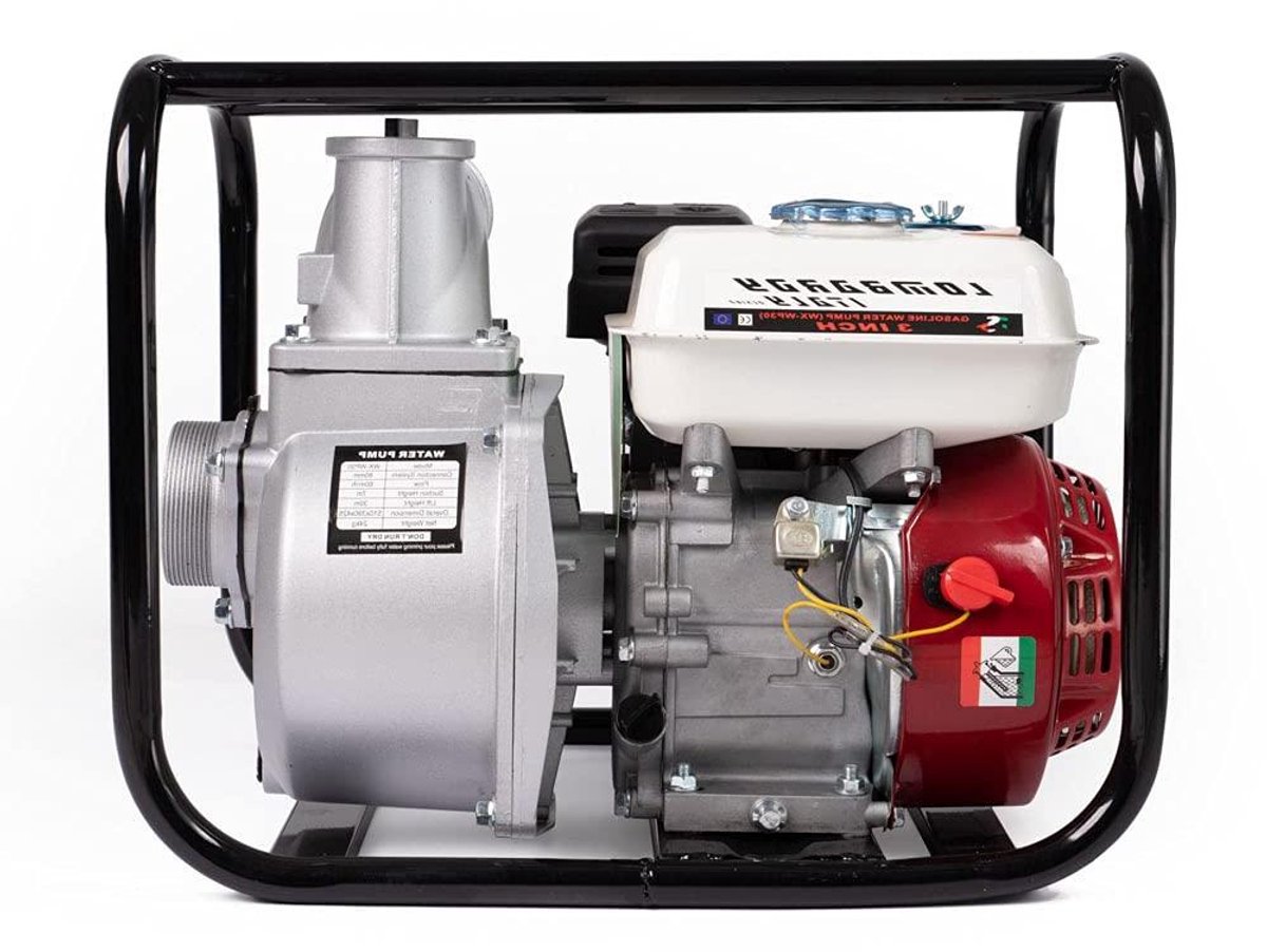 Zelfaanzuigende Motorpomp - Benzinepomp Waterpomp - Irrigatie Tuinieren - Hoge Capaciteit 60.000 l/h - 3 inch aansluiting - Zilver
