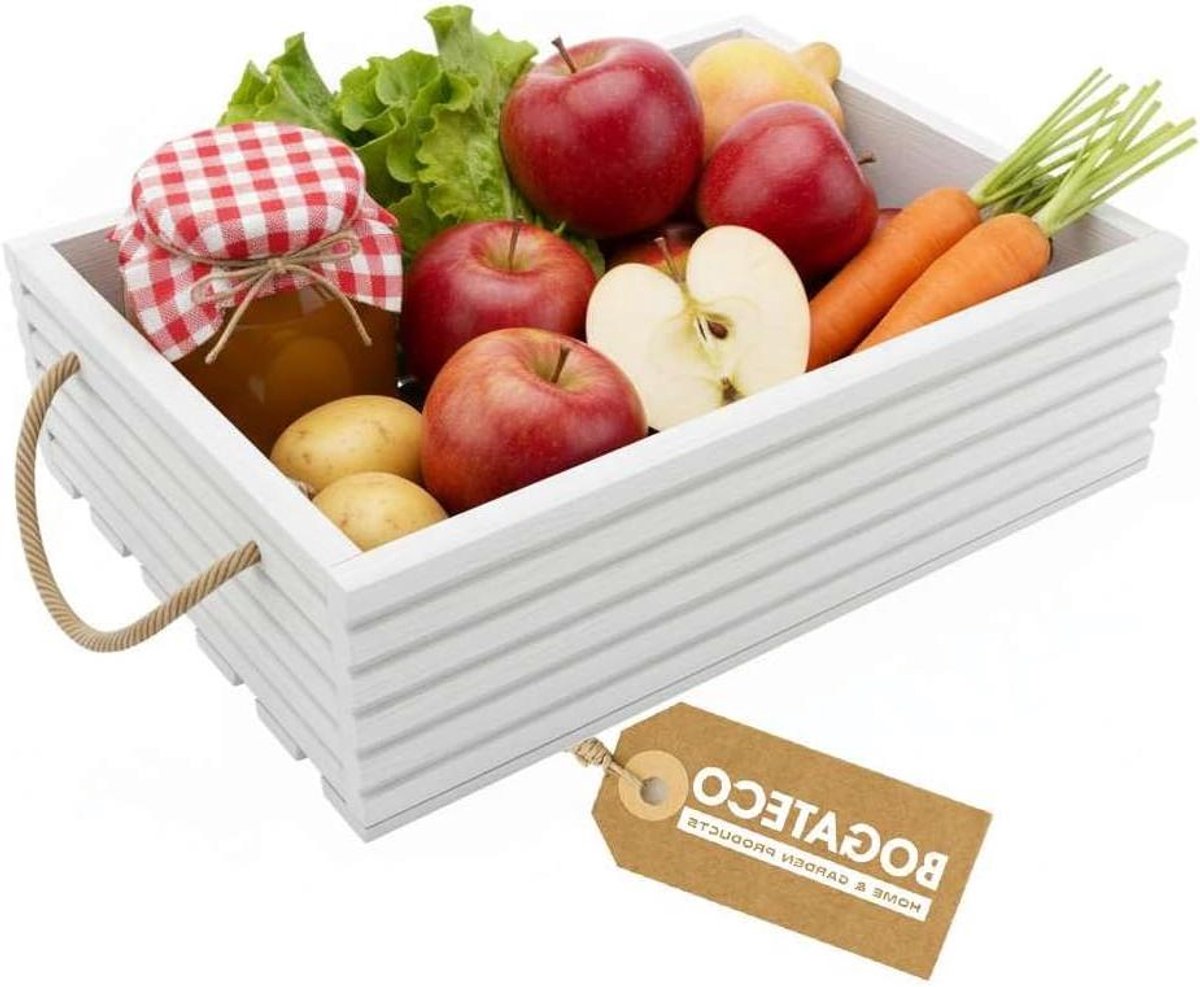 Houten Kist - Opbergkist Hout - Keuken Organiseren - Natuurlijk Grenenhout - 50x35x145 cm - Naturel